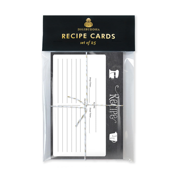 Black Recipe Cards |  Kim Chalk