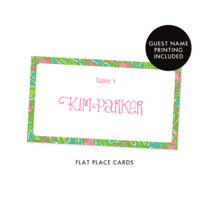 Preppy Place Cards with Paisley Pattern | Kim