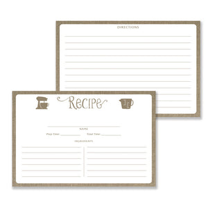 Brown Recipe Cards |  Kim Linen