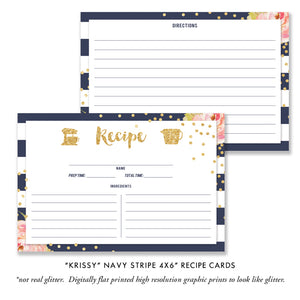 Elegant Navy Stripe and Pink Brunch and Bubbly Bridal Shower Invitations, with navy blue stripes and a corner flower design