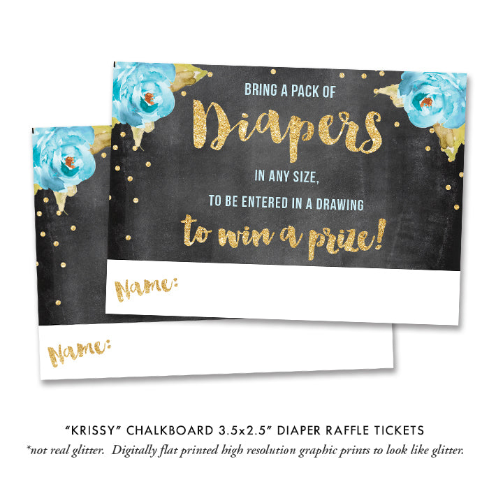 "Krissy" Chalkboard Baby Shower Invitation
