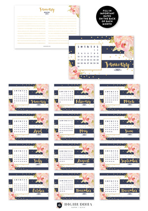 2021 Desk Calendar by Digibuddha | Krissy Navy