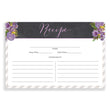 Load image into Gallery viewer, Floral + Stripe Recipe Cards |  Leah Gray Purple
