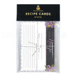 Load image into Gallery viewer, Floral + Stripe Recipe Cards |  Leah Gray Purple
