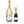 Load image into Gallery viewer, &quot;Leigh&quot; Green + Silver Glitter Dots Holiday Champagne Labels
