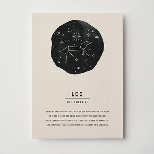 Leo Zodiac Sign Art Print