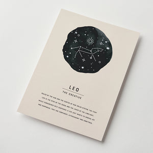 Leo Zodiac Sign Art Print