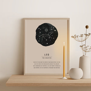 Leo Zodiac Sign Art Print