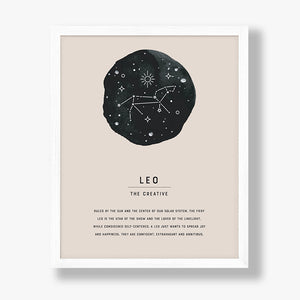 Leo Zodiac Sign Art Print