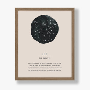 Leo Zodiac Sign Art Print