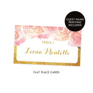 Blush Pink + Gold Place Cards | Leona