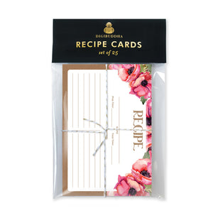 Floral Recipe Cards |  Leona Kraft
