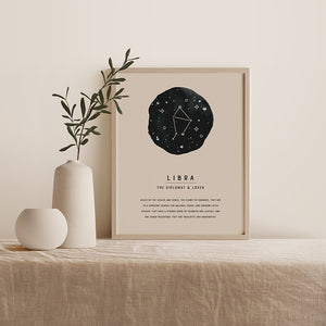 Libra Zodiac Sign Art Print