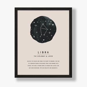 Libra Zodiac Sign Art Print