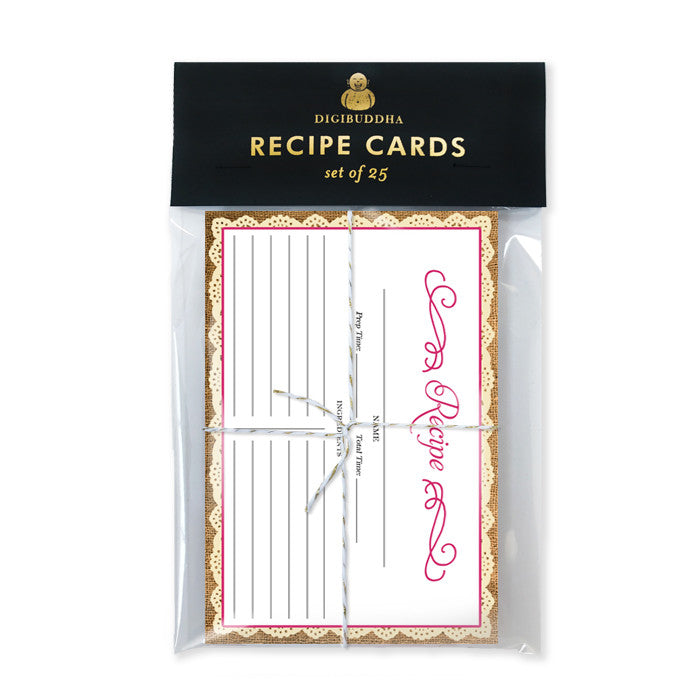 Lace Recipe Cards |  Madison Fuchsia