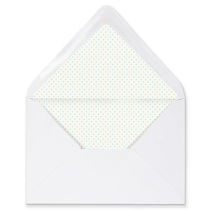 "Matthew" Blue Polka Dot Envelope Liners