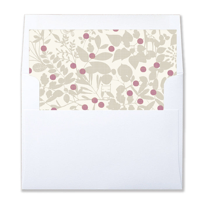 "Meredith" Lavender + Gray Envelope Liners
