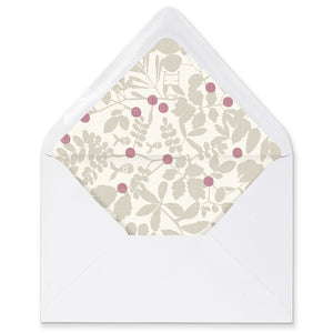 "Meredith" Lavender + Gray Envelope Liners