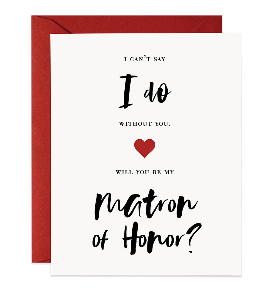 Modern Lettering Maid of Honor Proposal Card | Mia