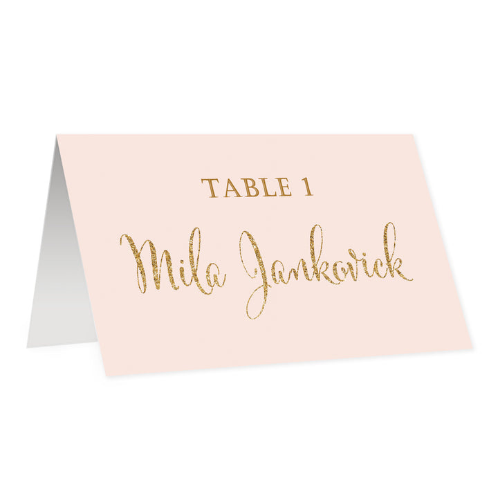 Blush + Gold Place Cards | Mila