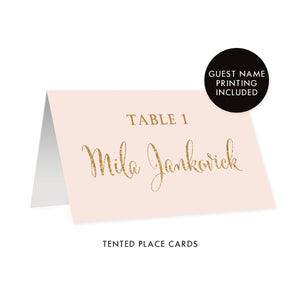 Blush + Gold Place Cards | Mila