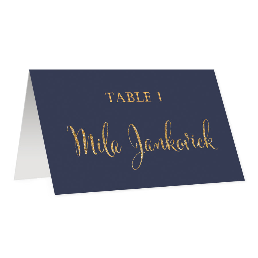 Navy + Gold Place Cards | Mila