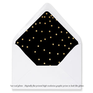 "Mila" Black + Gold Envelope Liners