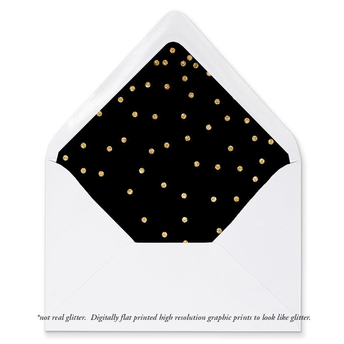 "Mila" Black + Gold Envelope Liners
