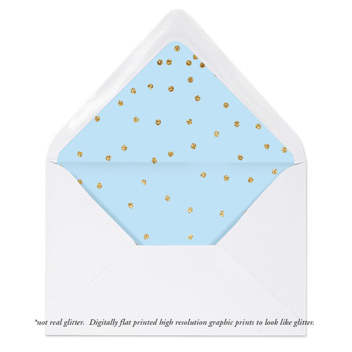 "Mila" Blue + Gold Envelope Liners