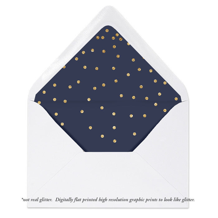 "Mila" Navy + Gold Envelope Liners