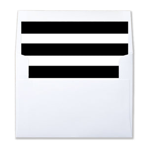 Black Striped Envelope Liner
