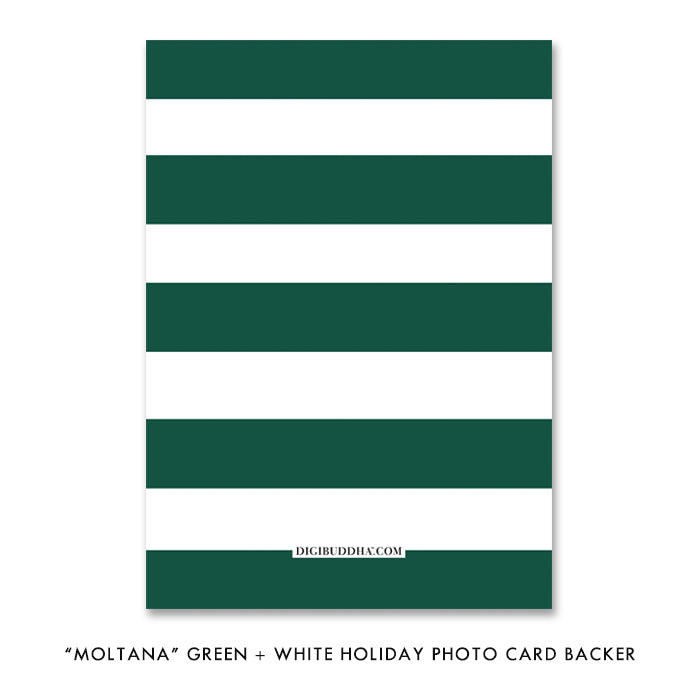 Green and White Photo Holiday Card | Moltana