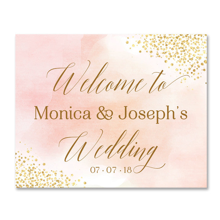 "Monica" Blush Wedding Welcome Sign
