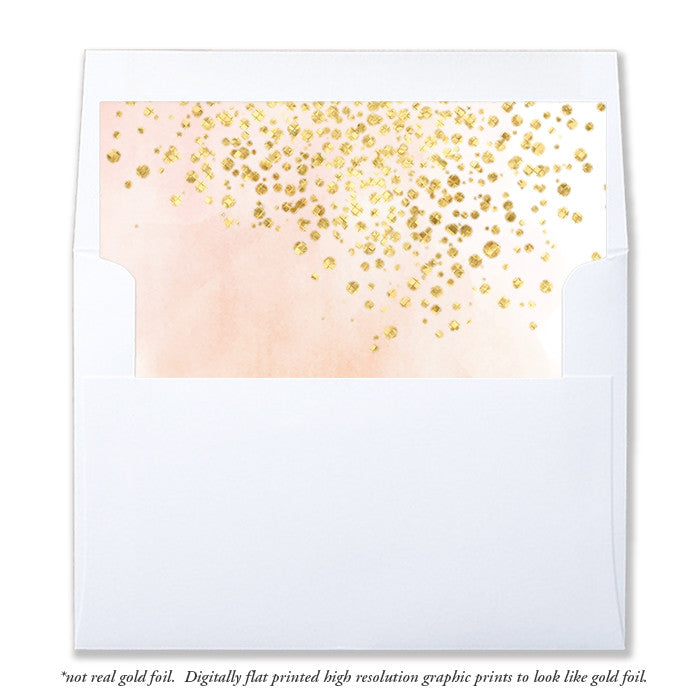 "Monica" Watercolor + Gold Foil Envelope Liners