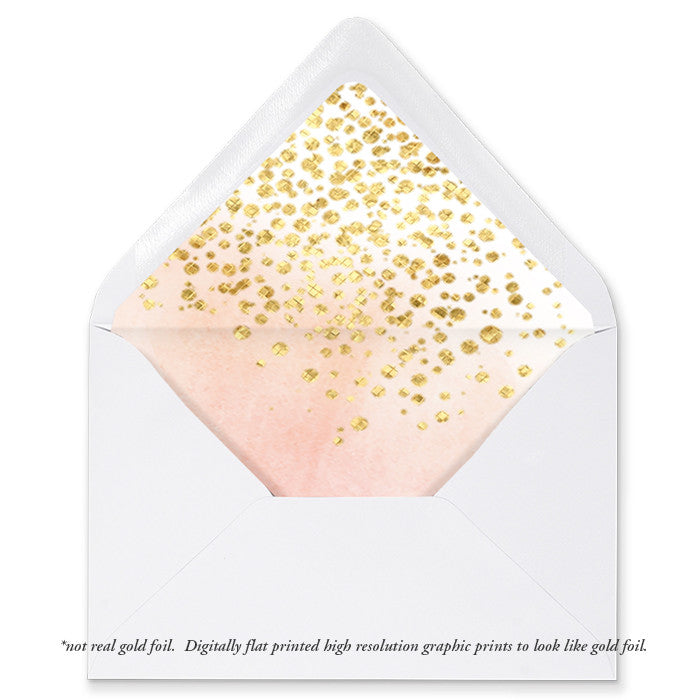 "Monica" Watercolor + Gold Foil Envelope Liners