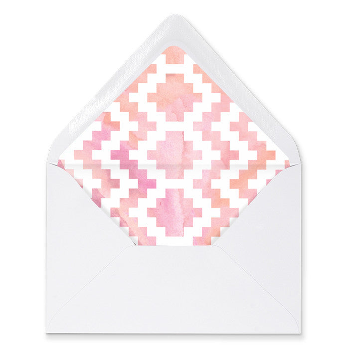 "Nadia" Pink + Aqua Envelope Liners