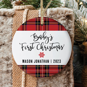 Baby's First Christmas Ornament, Personalized | 14