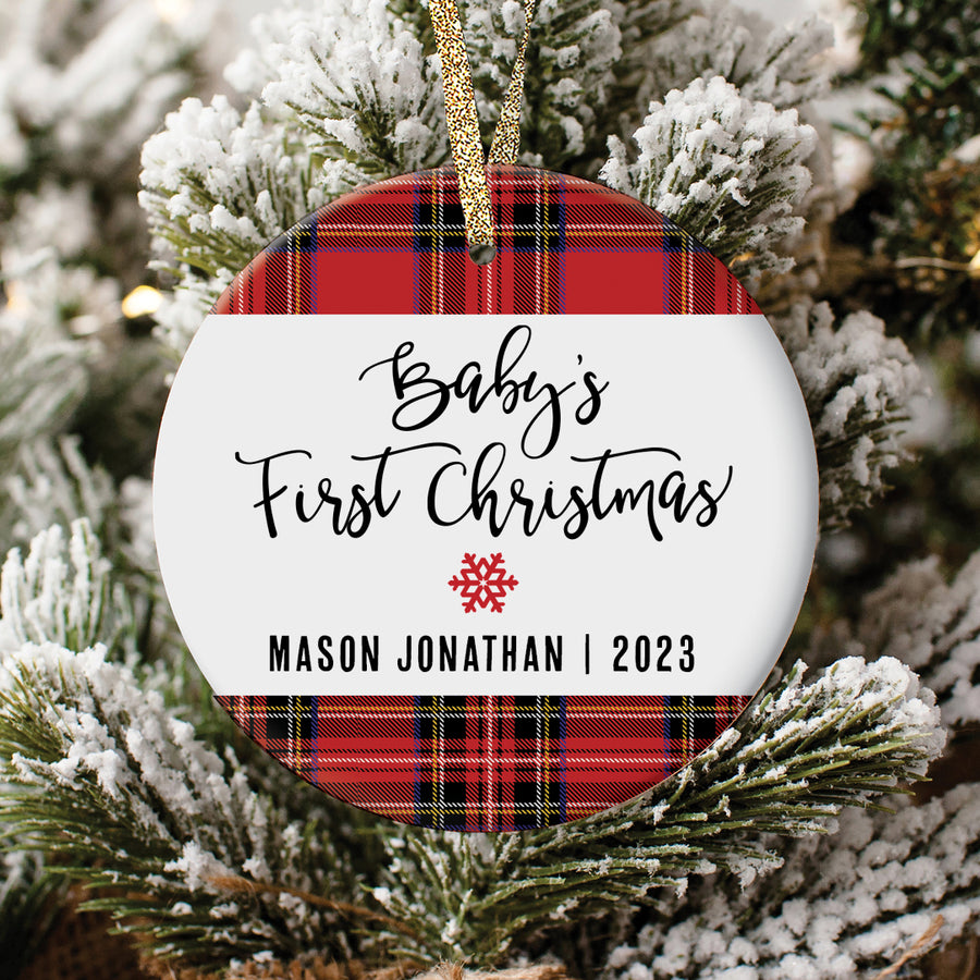 Baby's First Christmas Ornament, Personalized | 14
