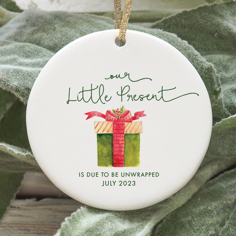 Expecting Parents Christmas Ornament, Personalized | 248