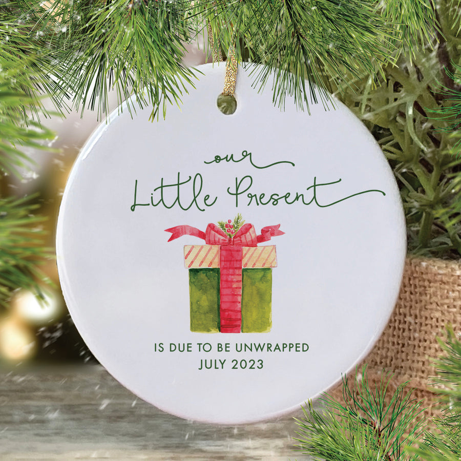 Expecting Parents Christmas Ornament, Personalized | 248