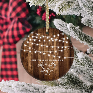 Our First Christmas as Mr and Mrs Ornament, Personalized | 301