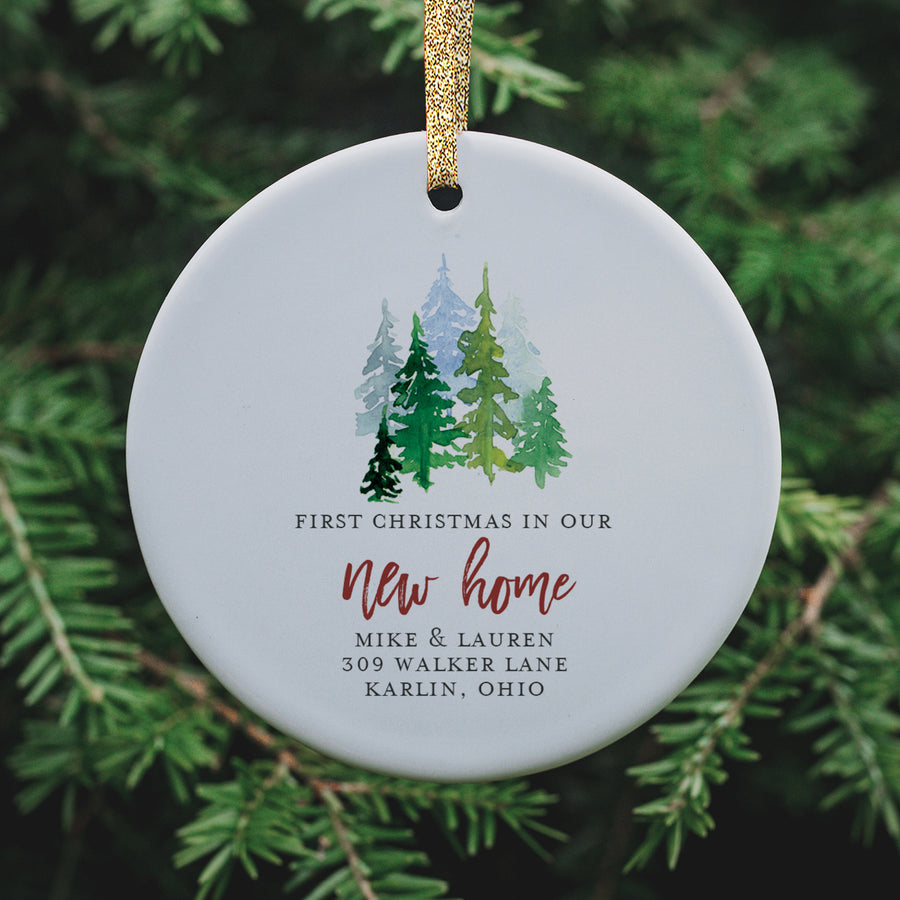 First Christmas New Home Ornament, Personalized | 365