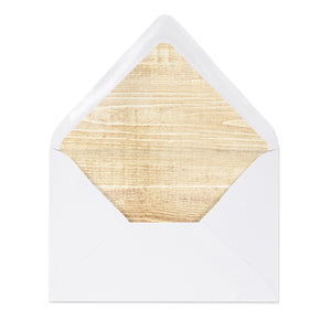 "Piper" Rustic Woodgrain Envelope Liners