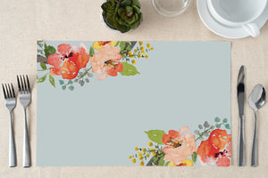 Spring Skies Botanical Paper Placemats