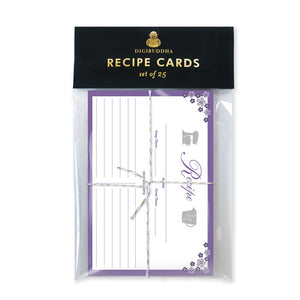 Floral Recipe Cards |  Priscilla Purple