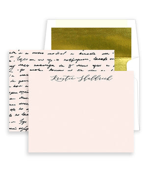 Antique Handwriting Personalized Stationery Coll. 23