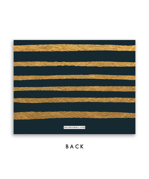 Classic Black & Gold Personalized Stationery