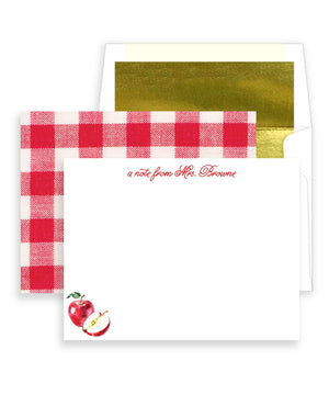 Apple for the Teacher Personalized Stationery