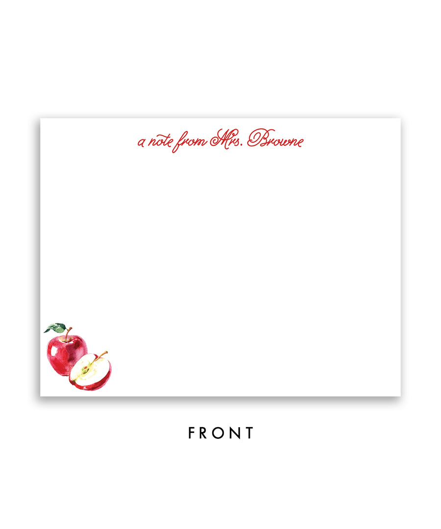 Apple for the Teacher Personalized Stationery