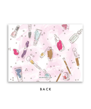 Pink Makeup Personalized Stationery Coll. 29